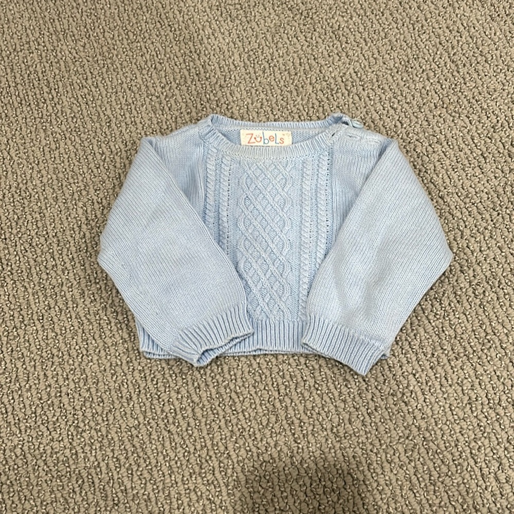 Baby blue sweater 0-3M